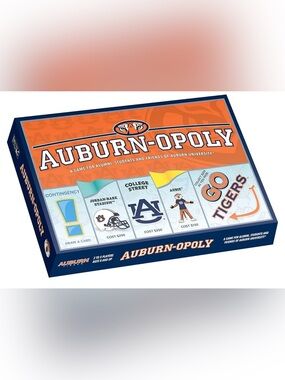 AUBURN-OPOLY Board Game - Auburn Orange & Navy College Campus Edition